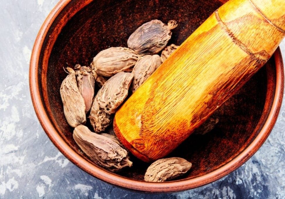 Black cardamom pods