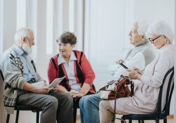 Older people talking